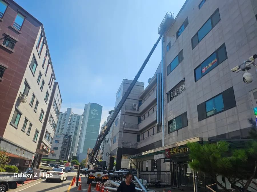 청주 간판 작업 현장